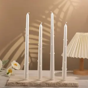 Pearl Wax Candles Set of 2, Household, Perfect for Party Decorations, Holiday Celebrations, Home Decoration, Romantic Dinner, Birthday Gifts, Decorating, Burn Time