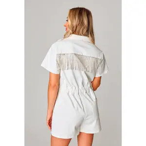 Jessie Crystal Fringe Romper