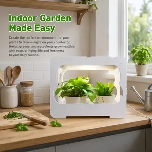 Full Spectrum LED Grow Light | Auto Timer | Easy DIY Mount for Indoor Plants Herb Garden Grow Boxes Planters Home Office tiktokshopspringglowup
