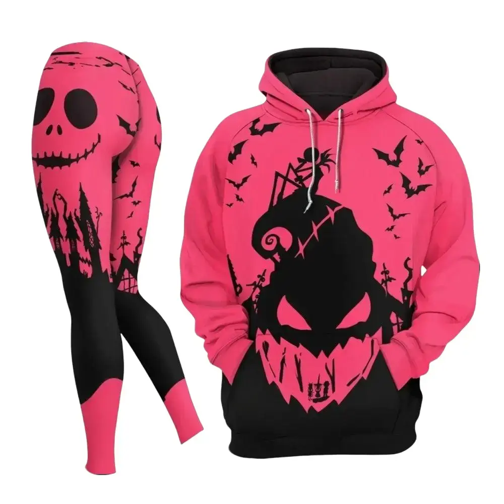 Halloween Nightmare Combo Pink Hoodie Leggings