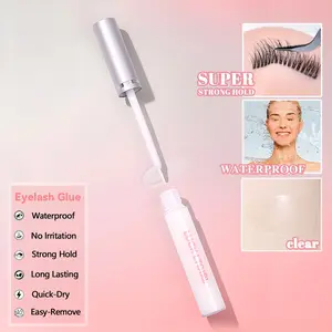 Transparent Eyelash Glue, Strong Waterproof Formula, Fast-Drying, Long-Lasting, Non-Irritating, Travel Size for Everyday Use