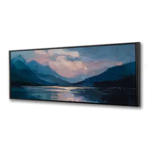 212 MAIN Reflect Beige Framed Artistic Photo Wall Print - 20x60 in., Elegant Home Decor Accent, Room Decoration for Home Supplies