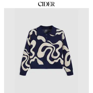 Cider [4 colors, size 0-26] Everyday Illusion Psychedelic Swirl Pullover Sweater Curve & Plus