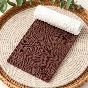 Wood Grain Polymer Clay Texture Roller, Wood Grain Effect, Tree Pattern, Jewelry Making Tool, Suitable for Making Ceramic Earrings, Handmade Crafts, Wood Grain Design, For Handmade Enthusiasts, Spring clay mold, clay mold for mother's day