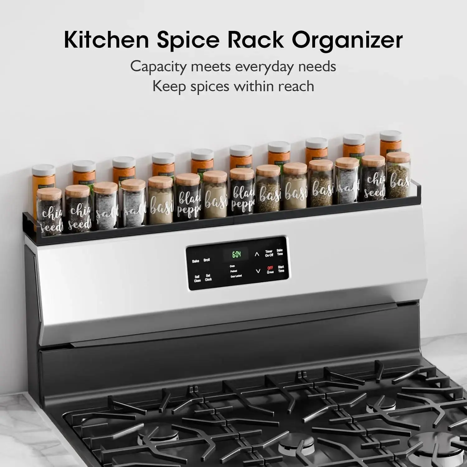 4X Strong Magnetic Shelf for Stove Top 30" Adjustable Oven Shelf Spice Rack Over the Stove Stovetop Storage Kitchen，kitchen organization