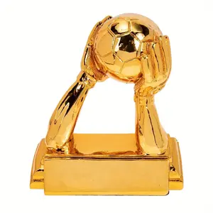 NEW Football Trophy Golden Glove Model Goalkeepers Trophy Fans Souvenir Resin Craft
