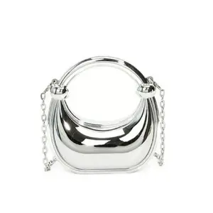 Women's Chic Large Glossy Acrylic Laser Dumpling Bag, Portable Crossbody Shoulder Bag with Magnetic Buckle,Ideal for 2026 Summer Daily Matching