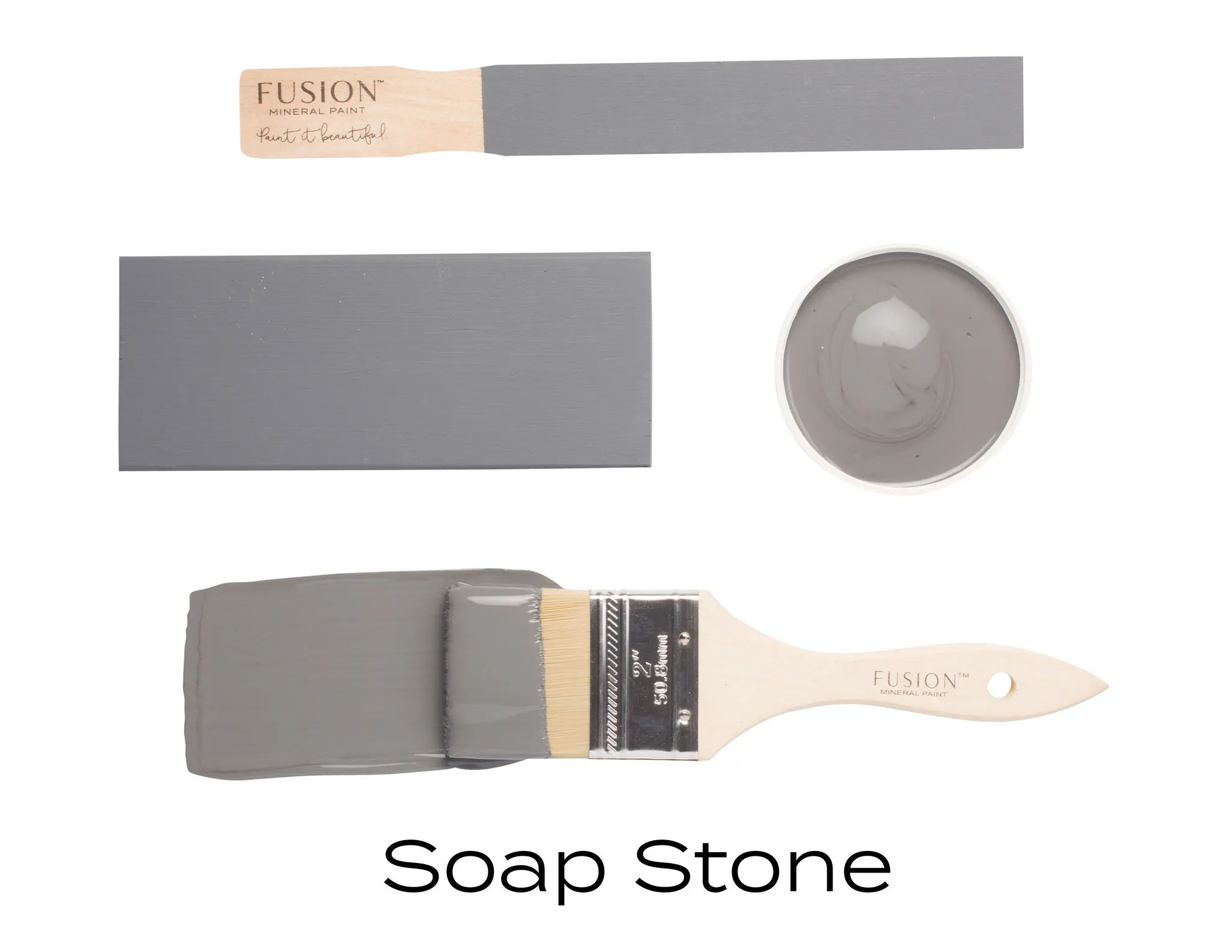 Fusion Mineral Paint + Color: Soap Stone + Acrylic Resin Paint + Built in Top Coat