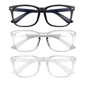 2025 Unisex Square - Framed Blue Light Blocking Glasses - Clear Lenses for Computer Gaming Phone TV
