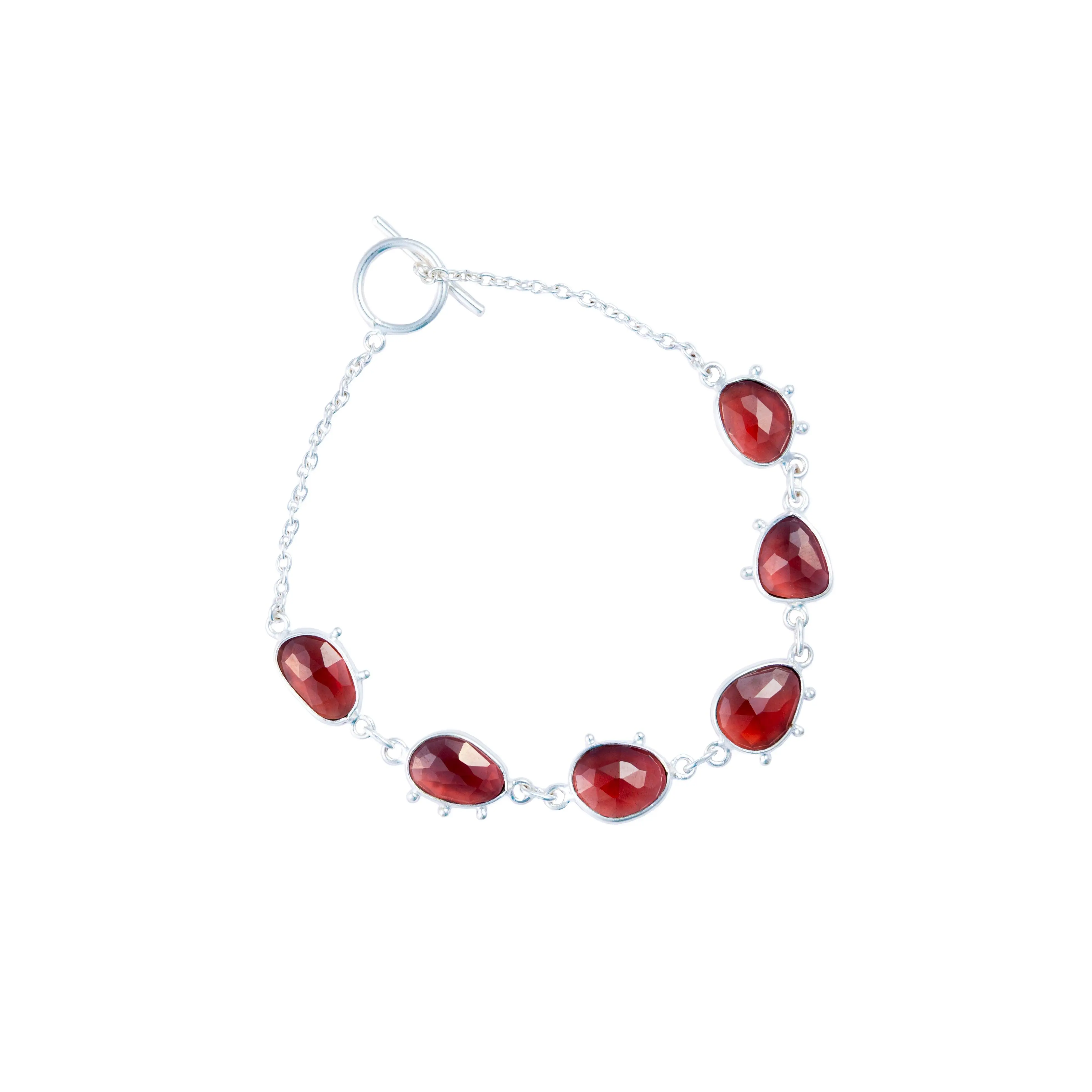 Natural Garnet Birthstone Earrings in 925 Sterling Silver | Red Garnet Jewelry