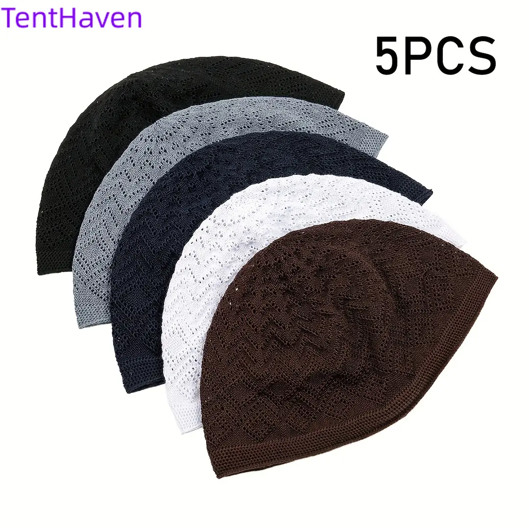 2026 5-pack spring new hat men's melon skin hat knitted hat Si hat simple breathable men's hat