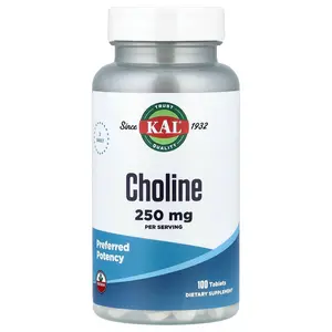 KAL Choline, 100 Tablets (125 mg per Tablet)