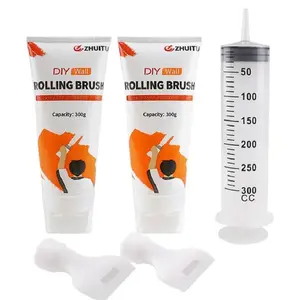 Small Roller Brush Wall Repair Tool Refillable Paint Roller Brush for Emulsion 2-in-1 Wall Roller Brush Set Tool Wall DIY Creation Removing Wall Stains Eco-Friendly Latex Paint Repair Kit for Walls Latex Self-Leveling Screed Roller spray  tools hv lps pra