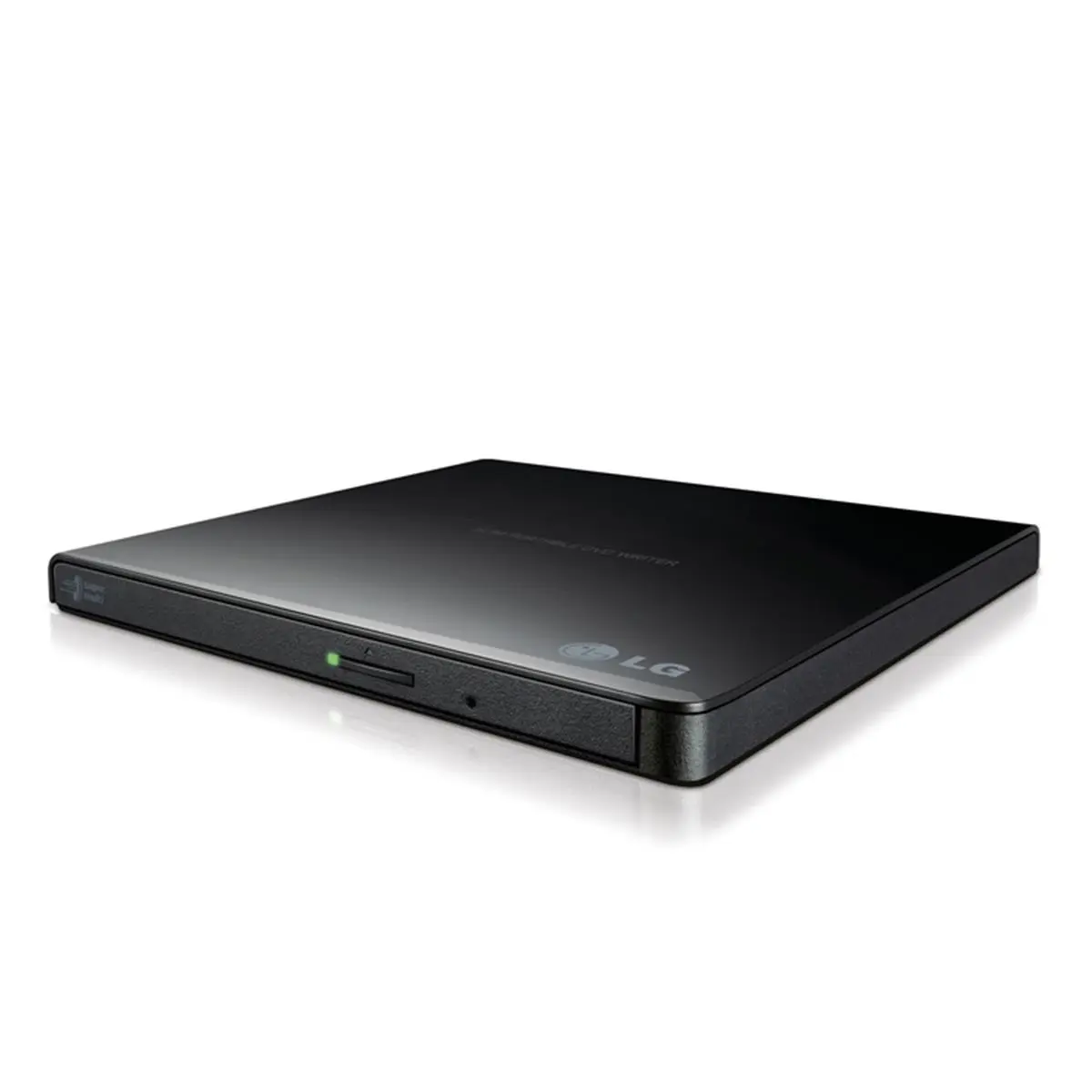 212 MAIN 14 mm Ultra Slim Portable Compact Form External DVD-ROM Drive - 8X USB 2.0/3.0 Super Multi, 0.4 lbs, Silent Play, Jamless Play, Network Attached Storage, DVD Writing, Windows XP/7 Compatible, Black, TV Connectivity