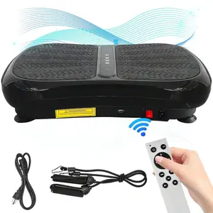 330 lbs Vibration Platform Lymphatic Drainage Equipment Fat Reduction Men's Burner Women's Model Includes Remote Control and 2 Pull Ropes, Connects via Bluetooth, Black Portable Medical Booster Professional Massager Electric Vibration Machine
