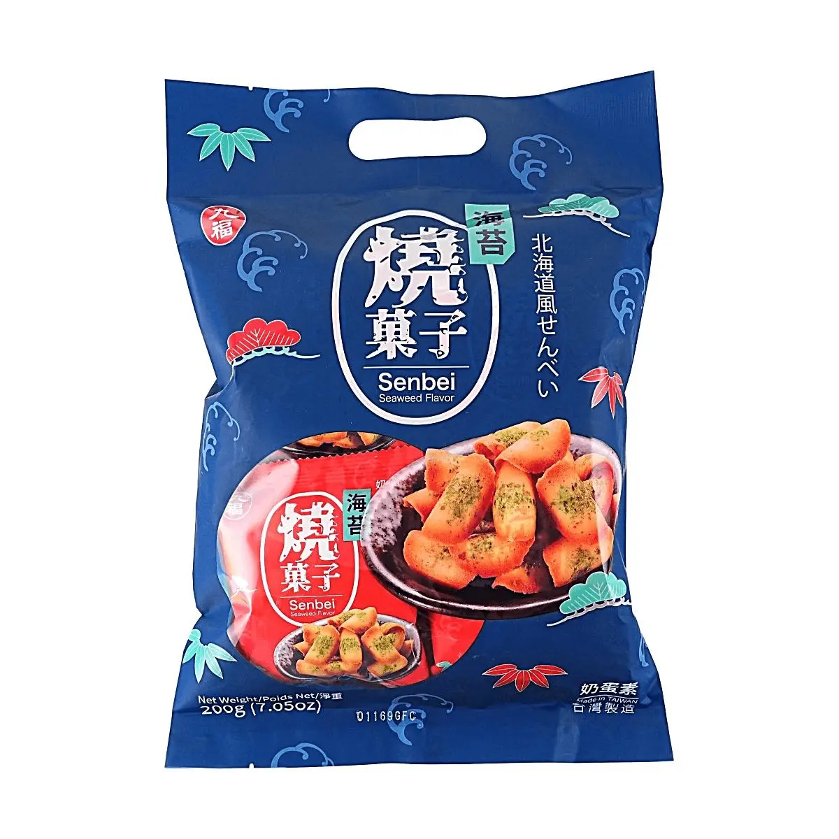 NICE CHOICE Taiwanese Savory Rice Crackers Seaweed Flavor 200g Crispy Salty Sweet Snack