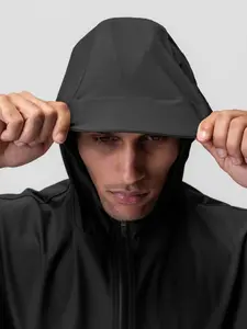 Asrv Men's Spring Jacket, American Youth Hooded Zipper Sweater, Fashion Casual Top with Multiple Pockets, Trendy Streetwear