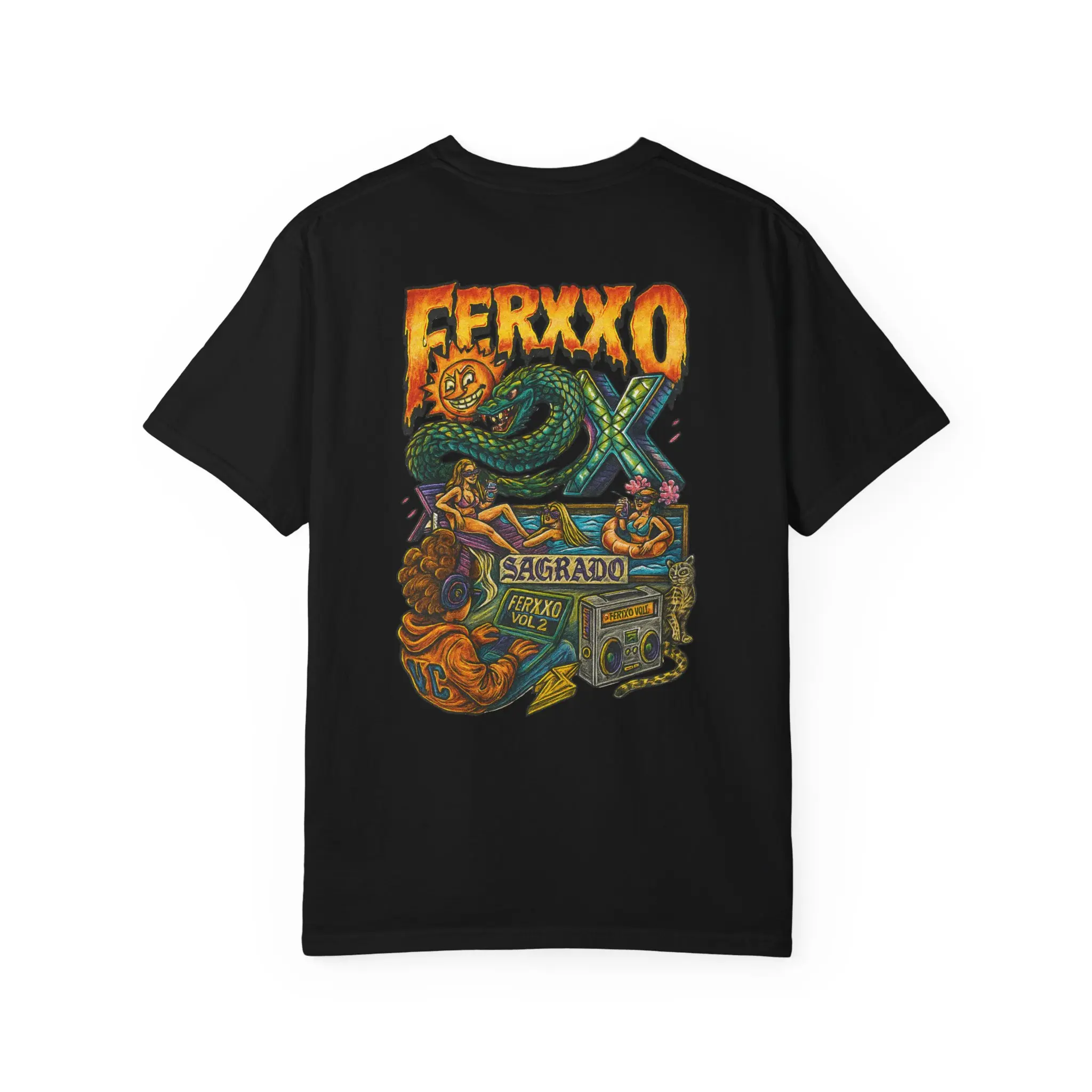 FERXXXO Vol. X SAGRADO T-Shirt - Unisex 100% Ring-Spun Cotton Comfortable & Durable Streetwear Tee for Music Lovers