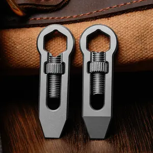 Titanium Pry Bar Edc Mini Multi-Function Tool, Portable Outdoor Pocket Tool with Screwdriver Function, Durable and Lightweight Design, Multifunctional Screwdriver Tools