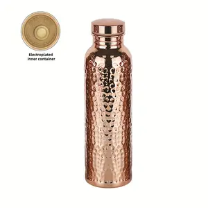Golden 304 Stainless Steel Electroplated Copper Textured Tumbler 27 05oz Lightweight Portable with Cleaning Brush