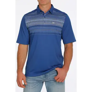 Cinch Blue Roy Arena Flex Polo Short Sleeve