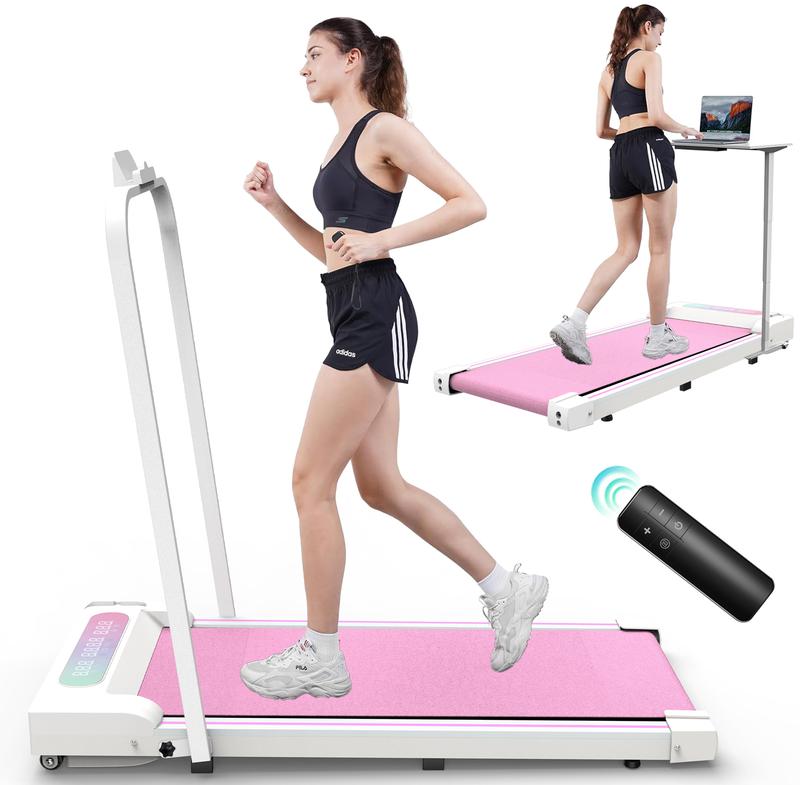 SAYGOGO Foldable Treadmill, 300 lb Capacity Walking Pad 2.5HP Treadmill Under Desk, Portable Treadmill for Home and Office, Folding Treadmill 2 in 1 with Remote Control, LED Display