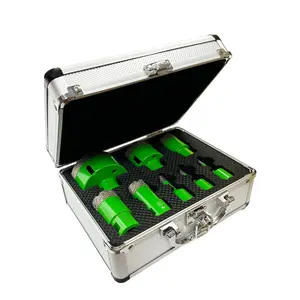Diamond Core Drill Bit Set, 8 Pieces 6/8/10/25/32/35/50/68mm Diamond Hole Saw Kit, Dry Wet Storage Box, Tile Drilling Bits