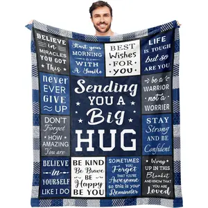 Get Well Gifts for Men After Surgery Blanket 60’’X50’’, Sympathy/Thinking of You/Inspirational/Encouragement/Feel Better/Surgery Recovery Gift for Men, Anniversary Birthday Retirement Present