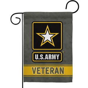 US Army Veteran Garden Flag, United State American Military Retire Flag, Outdoor Banner, Stripes Home Yard Decor Flag