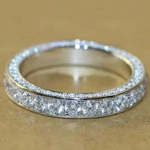 Cubic Zirconia Ring for Women – Sparkly Minimalist Statement Ring, Elegant Adjustable Open Band