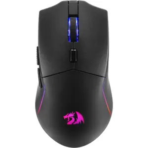 Redragon M730 PRO Wireless RGB Gaming Mouse, 3-Mode Lightweight Optical Mouse with 5 Programmable Buttons, 10000 DPI, Software Supports DIY Keybinds for PC Computer Windows Mac Laptop, Black