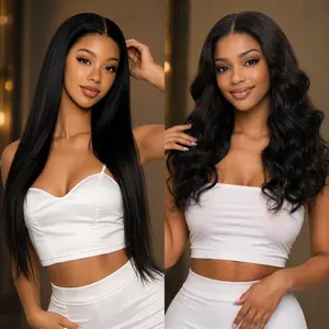 【Live】CindiRiver Straight Wig+Body Wave Wig Bundle Wig 100% Human hair Gluless Wig