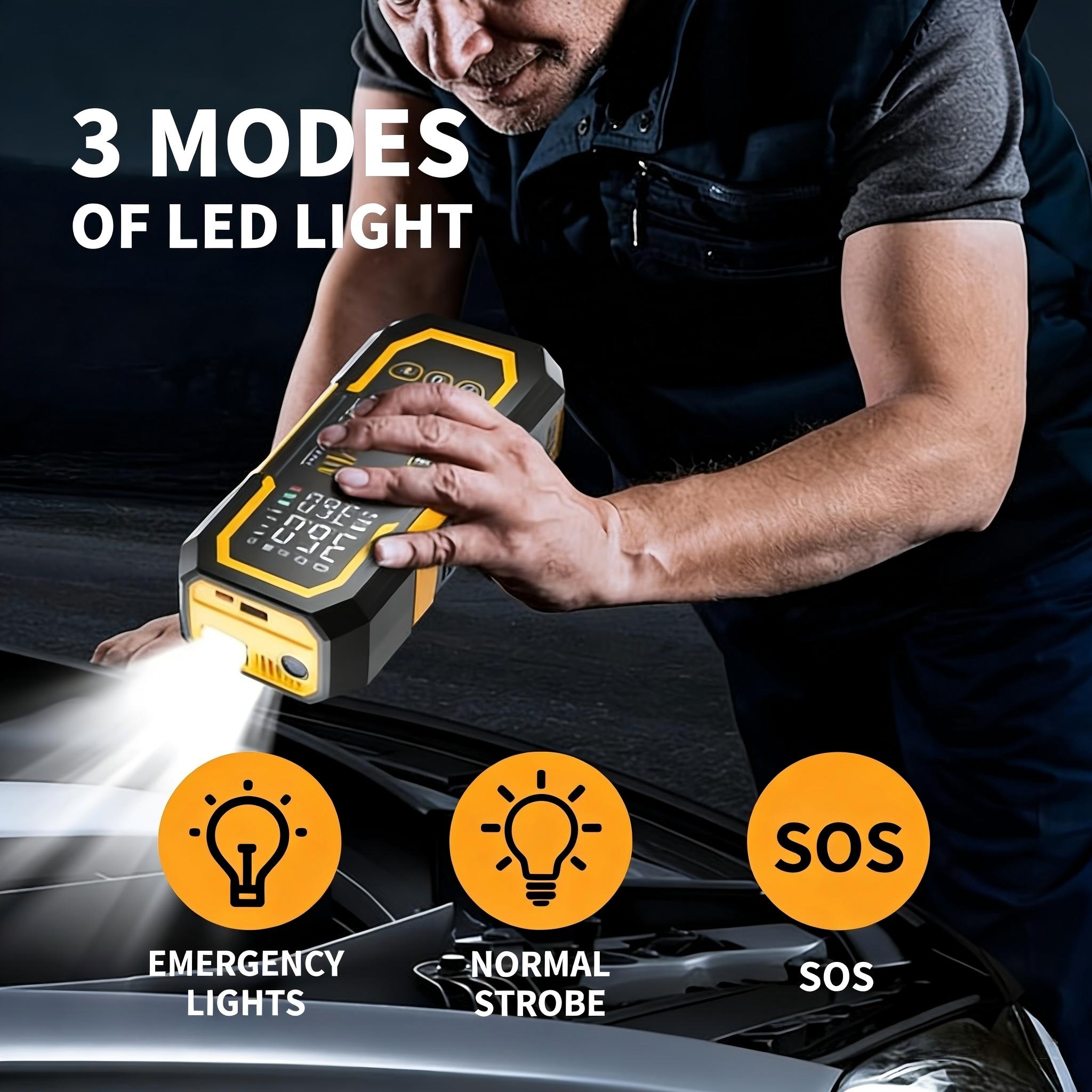 Car Jump Starter with Air Compressor,Car Battery Jump Starter (9.0 Gasoline/6.5L Diesel) with 150PSI Digital tire inflator Portable,12V Power Pack Car Jump Box Charger with LCD Display, Lights - Car Emergency Tools!