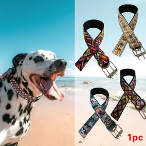 Comfortable Graphic Pattern Dog Collar, Adjustable Soft Padded Pet Collar, Suitable for Medium and Large Dogs, High Quality Collar