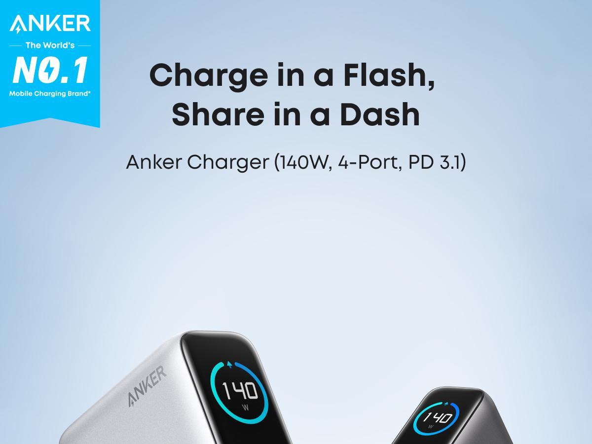 Anker Nano Power Strip A9196 - 1500J Surge Protection, 5 ft Extension Cord, 70W Max Gaming Desk Accessory, 6 AC Ports, 2 USB-A, 2 USB-C + 140W GaN Laptop Fast Charger, 4-Port Multi Adapters with LCD Screen, Intuitive Touch Controls, Usb C Adapter Multipor Anker Nano Power Strip A9196 - 1500J Surge Protection, 5 ft Extension Cord, 70W Max Gaming Desk Accessory, 6 AC Ports, 2 USB-A, 2 USB-C + 140W GaN Laptop Fast Charger, 4-Port Multi Adapters with LCD Screen, Intuitive Touch Controls, Usb C Adapter Multipor