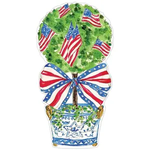 Beck's Patriotic Flag Topiary in Pot