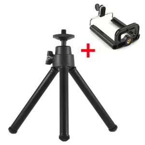 Mini Two-Section Tripod Set for Phone Selfie Live Streaming Desktop Tripod Fishing Light Telescope Telescopic Stand