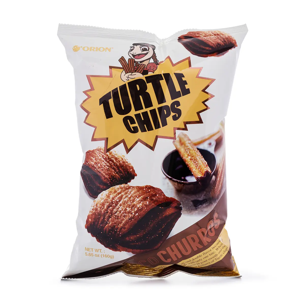 Orion Turtle Chip Churros, Choco Flavor 160g Chocolate Flavor Snack Orion Turtle Chip Churros, Choco Flavor 160g Chocolate Flavor Snack