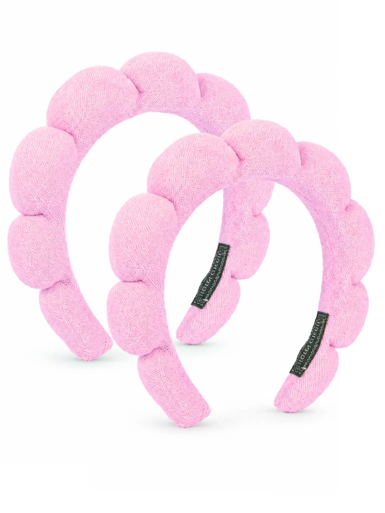 2pcs Towel Cloud Headband, Soft Fluffy Spa Headband for Women, Non-Slip Bubble Headband for Skincare, Face Washing, Makeup, Yoga, Absorbent Hair Accessories, Hairbands, Non Slip Headbands