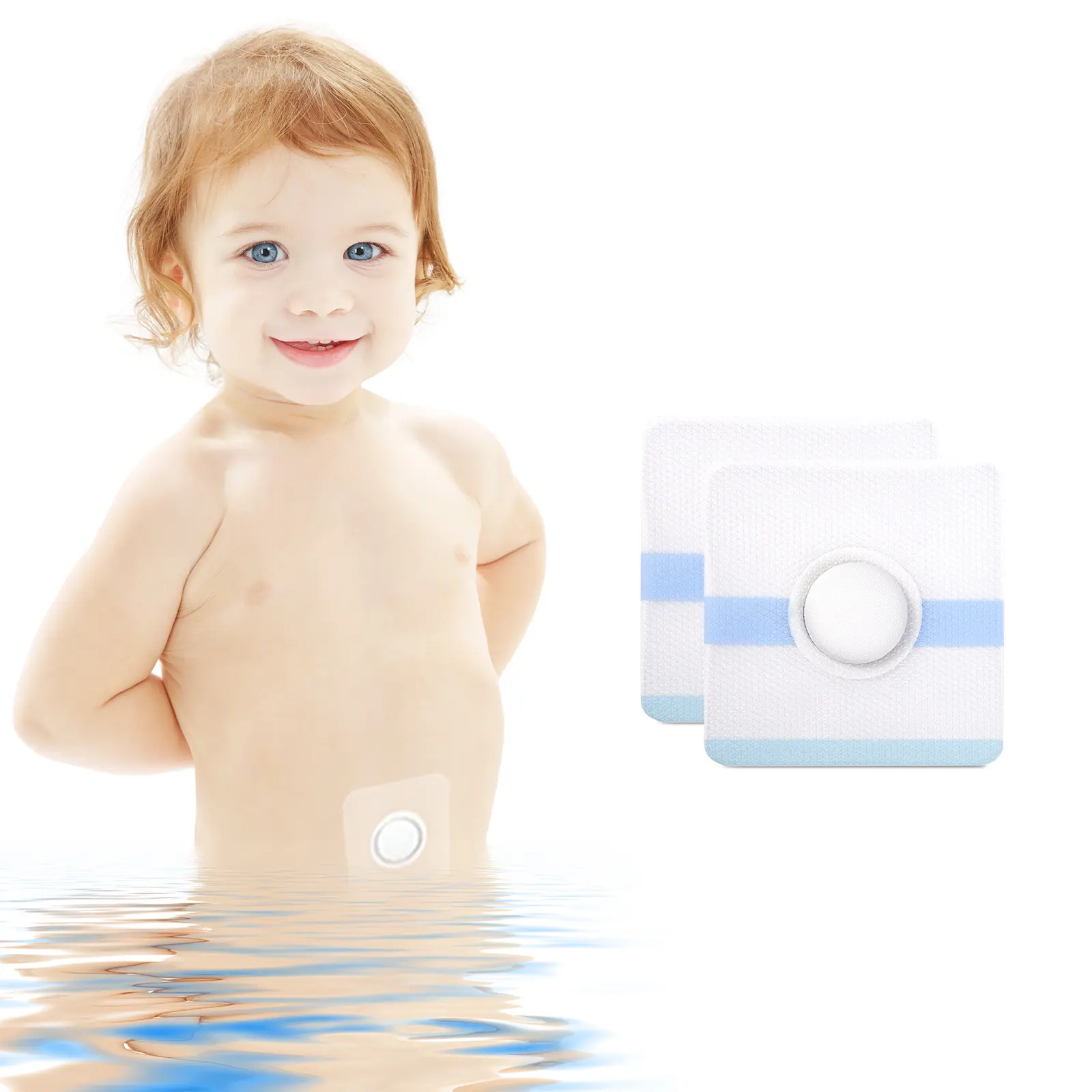 Baby Belly Button Patch Waterproof Navel Protector for Newborn Bath & Daily Care - 10x10 cm (7, 10, 15 Pack) Healthcare Aid Aid Kit Cotton Plaster