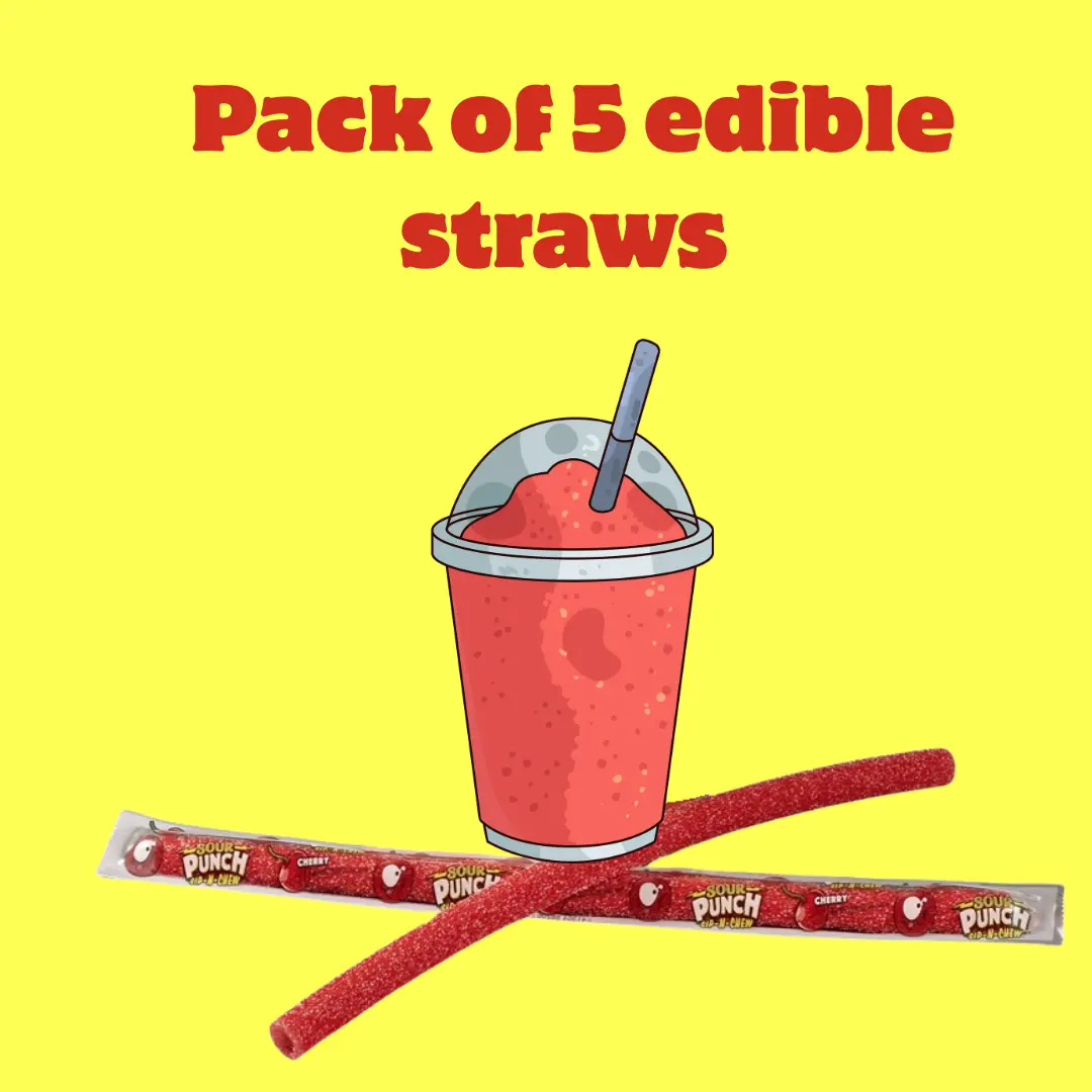 SOUR PUNCH: SIP-N-CHEW (CHERRY 5 EDIBLE STRAWS) SOUR PUNCH: SIP-N-CHEW (CHERRY 5 EDIBLE STRAWS)