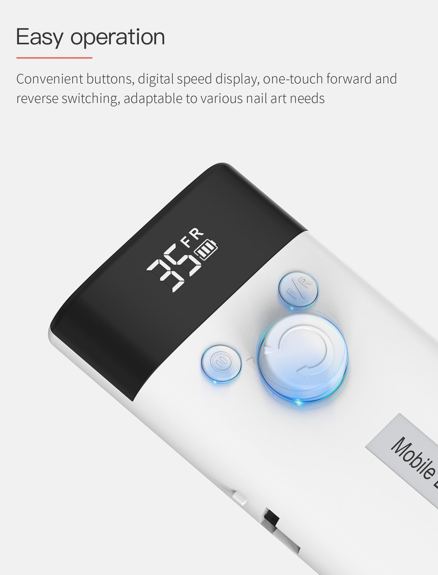 Electric Nail Drill for Beginners – DIY Manicure Kit at Home, Adjustable Speed for Acrylic Nails Gel Removal, Professional Nail Art Tool for Home Use,Nail tech equipment, Electric Nail Drill Kit