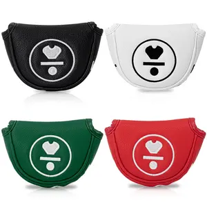 Golf Club Headcover, Fashionable Exclamation Mark & Double-Ear Design, PU Material, Ideal Gift for Golf Enthusiasts