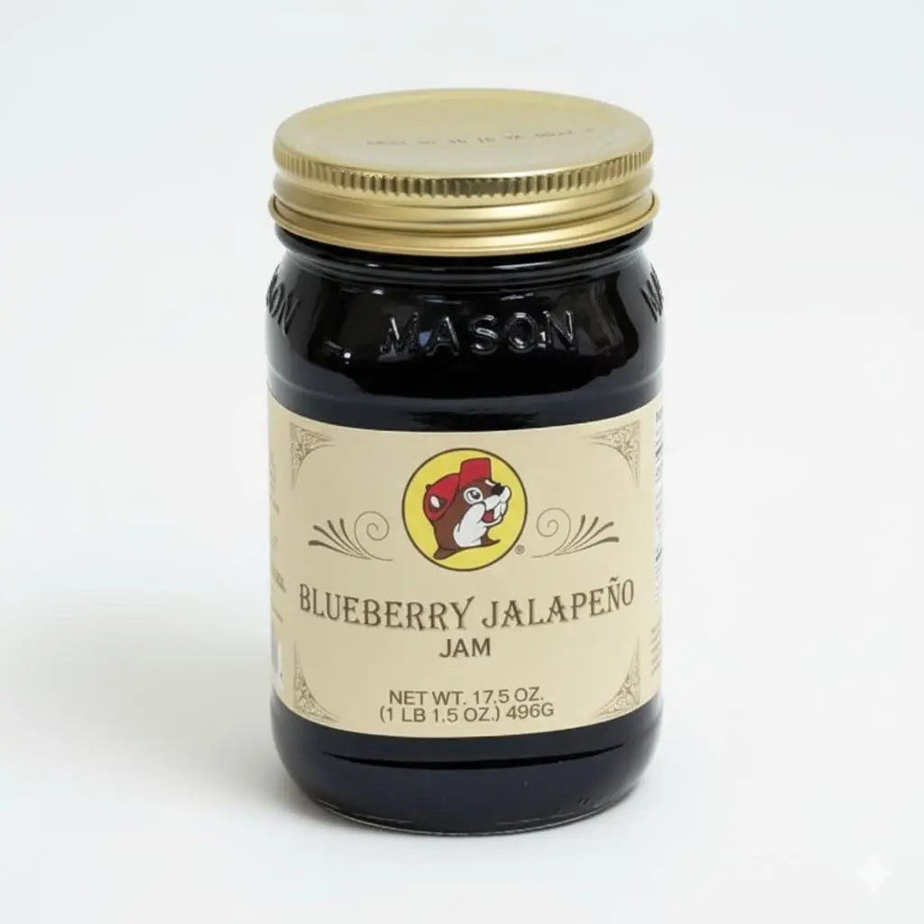 Buc-ee's Blueberry Jalapeño Jam - Fresh Blueberries & Spicy Jalapeño Peppers, Premium Quality, Sweet & Spicy Balance, Versatile Use, Natural Lemon Flavor