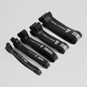 GYMREAPERS All Black Resistance Band Set - 5 Levels & 20-150 lbs, 41 inches, Versatile Workout Accessory for Home or On-the-Go, Fitness Equipment for Enhanced Mobility and Strength Training