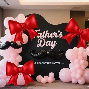 Elegant Bow Balloons Set, Birthday Valentine Wedding Decorations, Perfect for Photo Backdrops & Table Centerpieces