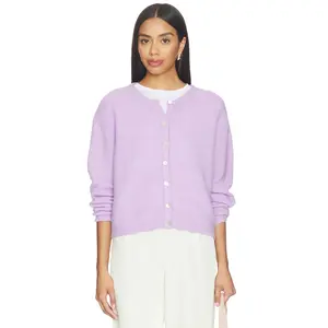 American Vintage Crew Cardigan in Lavande Chine