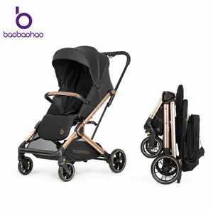 Baobaohao CK2-Travel Stroller for Baby & Toddlers, 360° Rotating Seat, Compact One-Hand Fold Baby Stroller with Canopy, Storage Basket & Multi-Position Recline, Reversible High-View Design, 2-in-1 Stroller for Infants & Newborns 0-36 Months