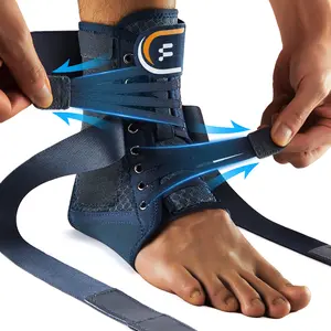 Fitomo Stylish Adjustable Ankle Sleeve for Men&Women, Lace-Up Stabilizer Ankle Support for Basketball, Volleyball, Tennis – Comfortable, Secure, Easy to Wear, 1 Pack Ankle Compression Wrap Inner Wearing in Shoes, A Gift for Birthday, Christmas