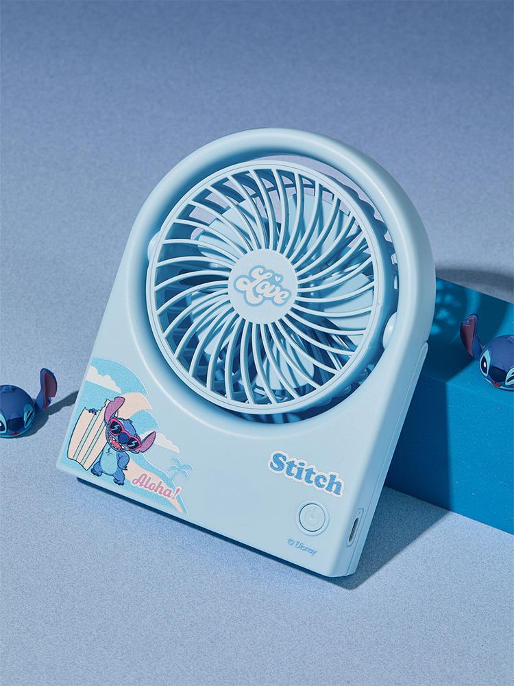 Disney Stitch Folding Mini Fan,Portable Handheld Fan, Cute and Collapsible, Rechargeable, Perfect for Outdoor Activities,Travel, Summer, Beach ,Disney Fans and Outdoor Use